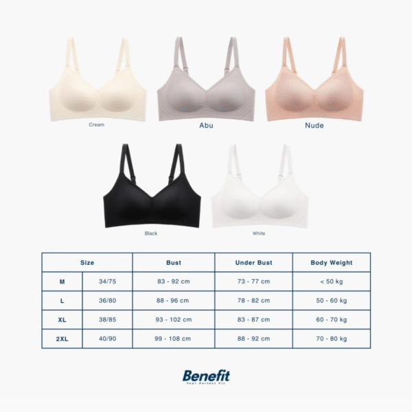 BAHI Women's seamless non-wired bra - Gambar 3